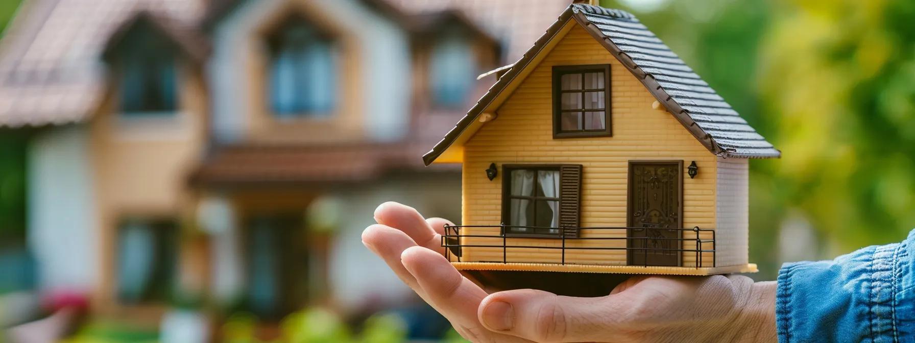 Hand holding a miniature house model symbolizing fast cash home sales and the ease of selling properties as-is in Winston-Salem.