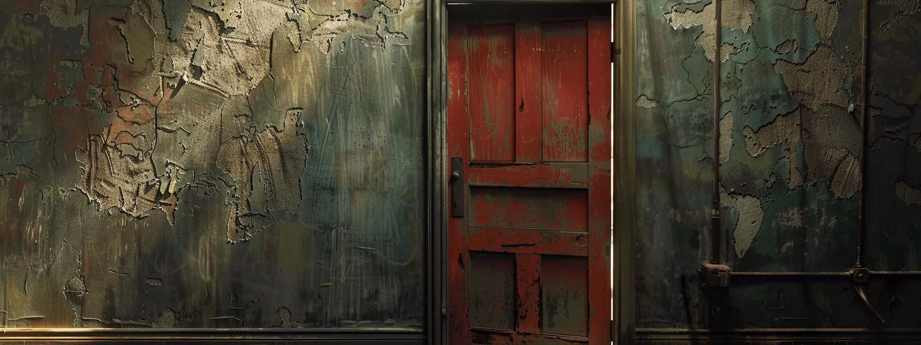 Rent to own property with a brown door showing two brick walls on both sidesrent to own images