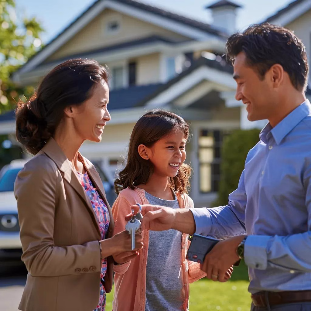 Family happily selling their home to a cash buyer in Winston-Salem